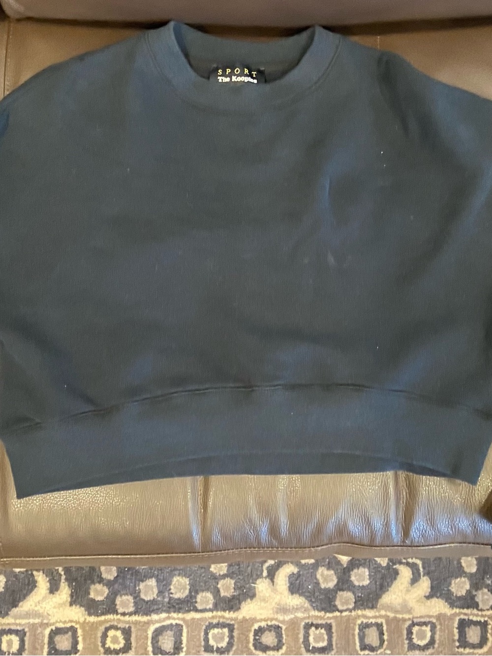 The Kooples Women's Black Cropped Sweatshirt - size 1